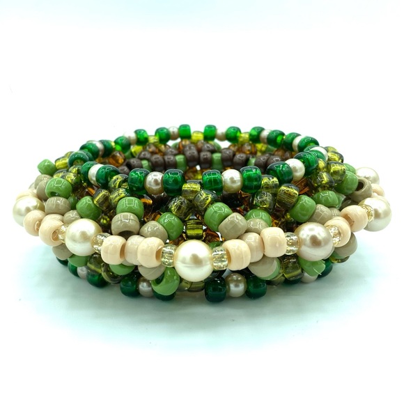 ❌SOLD❌🌱🍃Earth Element Kandi Cuff - Picture 9 of 11